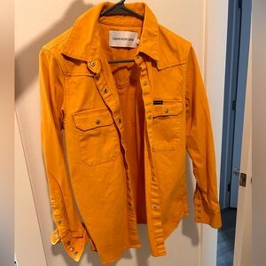 Yellow Calvin Klein Jeans Denim Jacket | Medium | Unisex